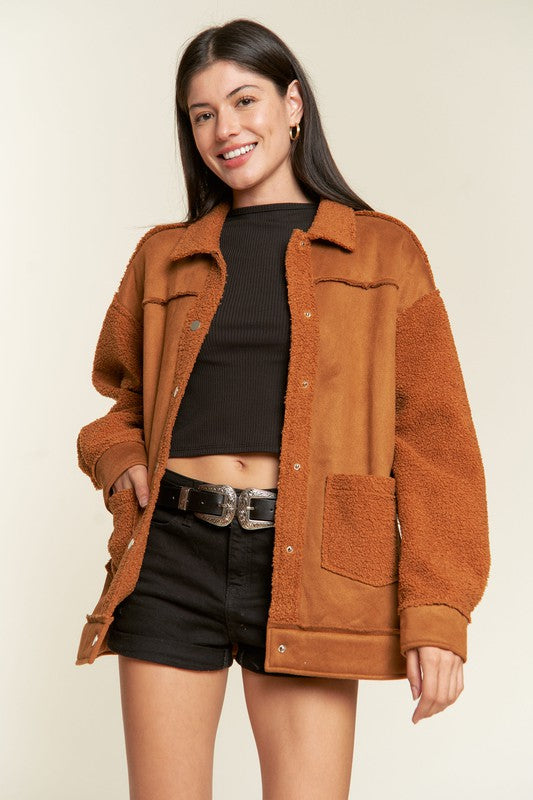 Stilla | Pels- Og Suede Jakke