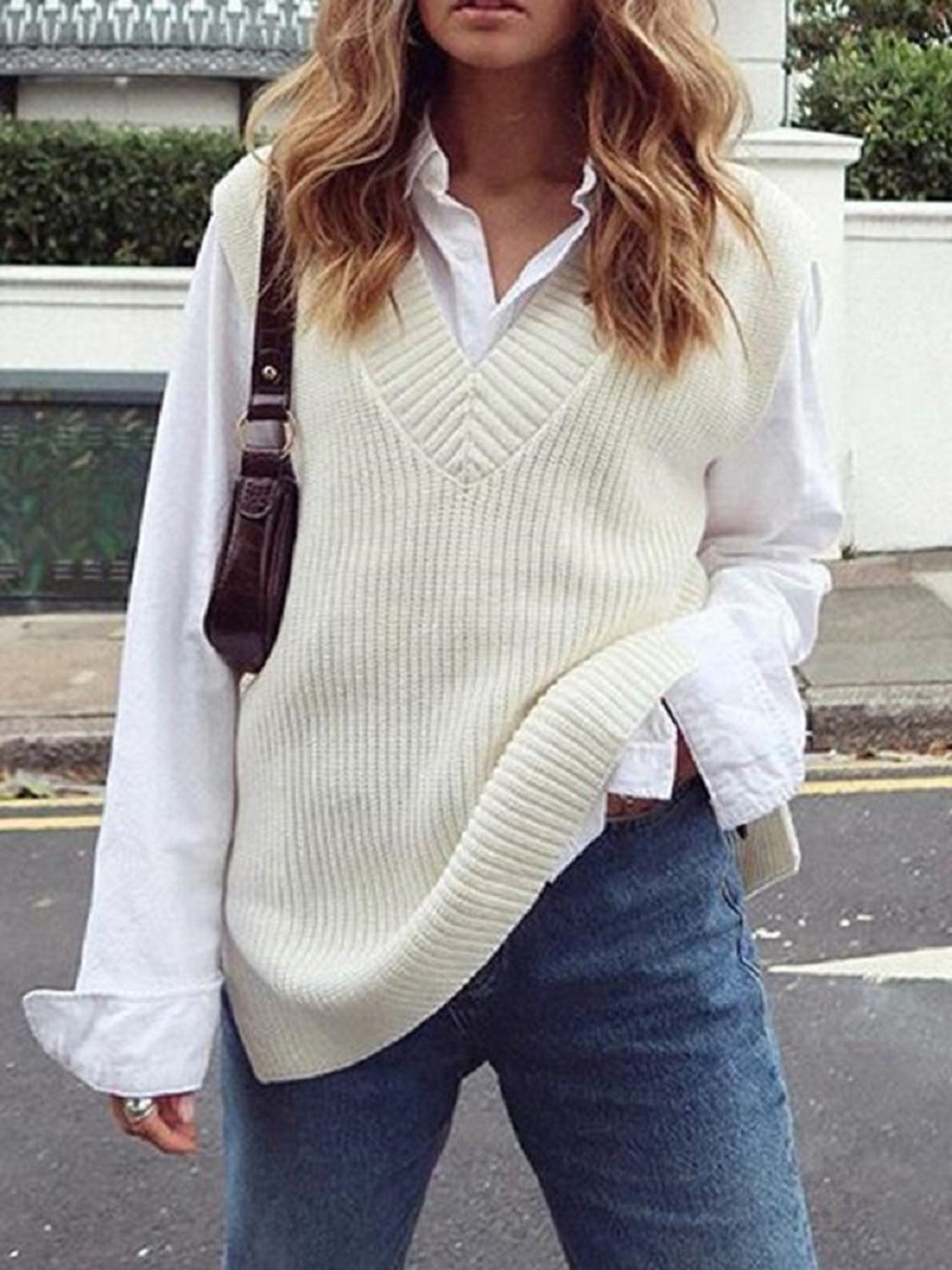 Stilla | V-hals ærmeløs sweater vest