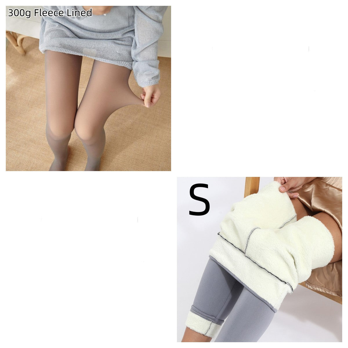 Stilla | Fleece|Betrukne Gennemsigtige Leggings