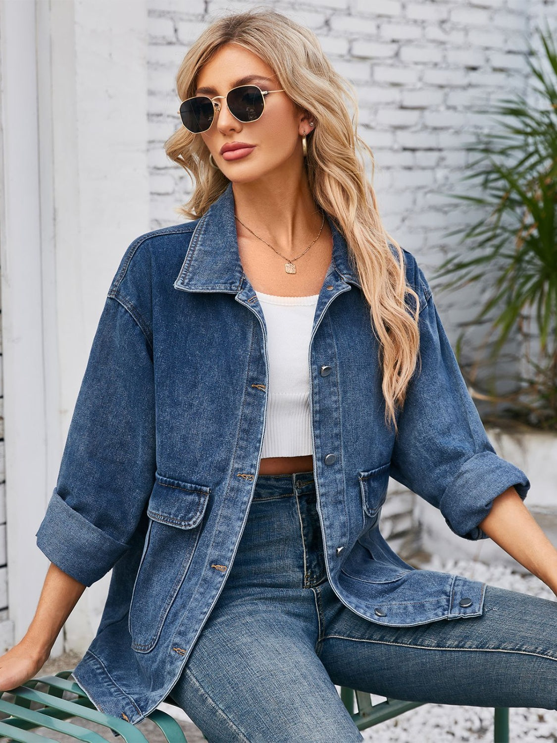 Stilla | Up Langærmet Denimjakke