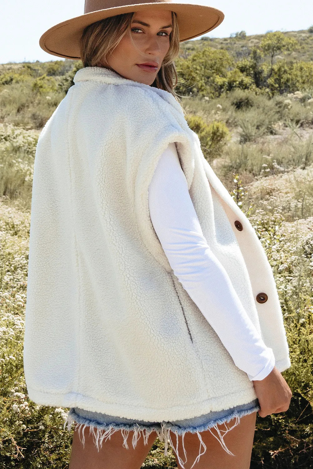 Stilla | Mock Neck Knap Op Vest Frakke