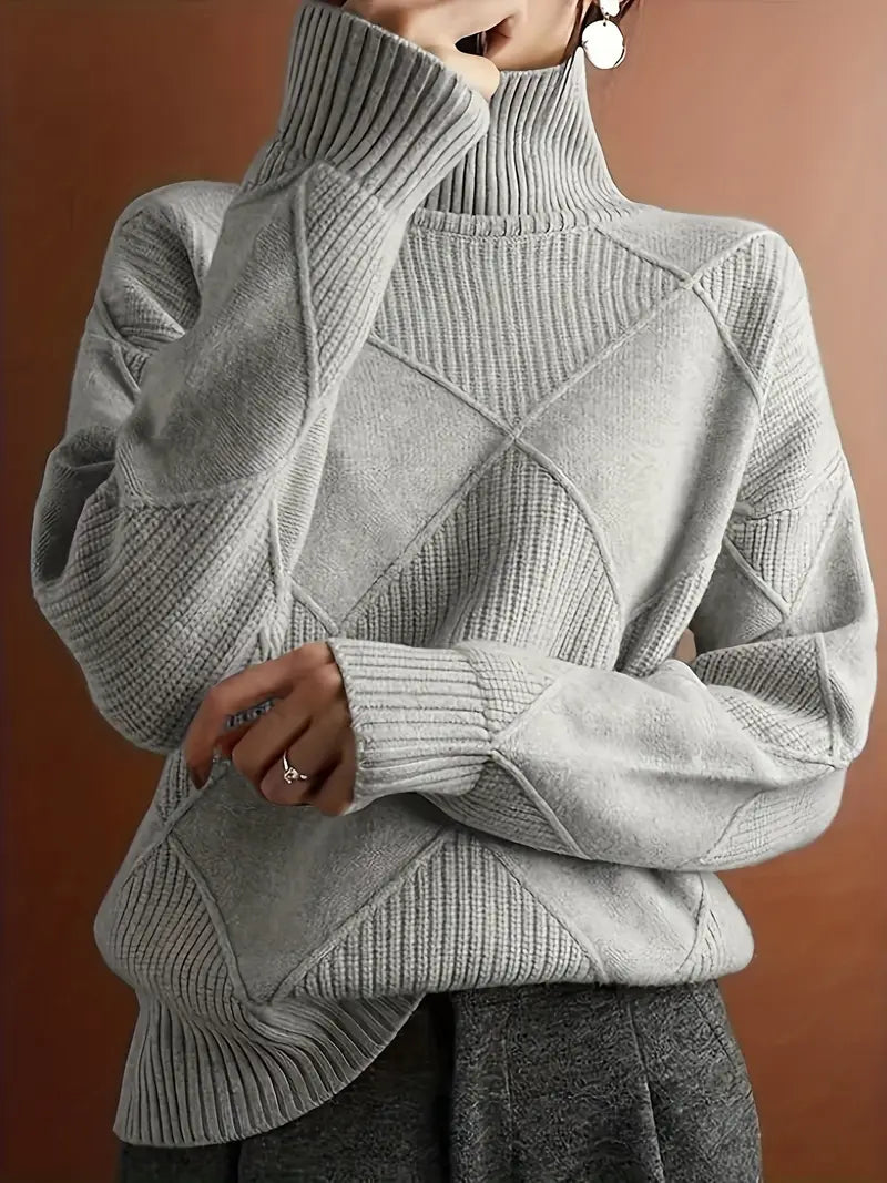 Stilla | Udenlandsk Trøje Med Turtle Neck, Afslappet Trøje
