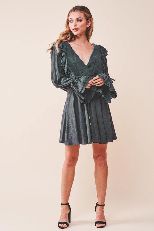 Stilla | Surplice Bundet Mini Kjole