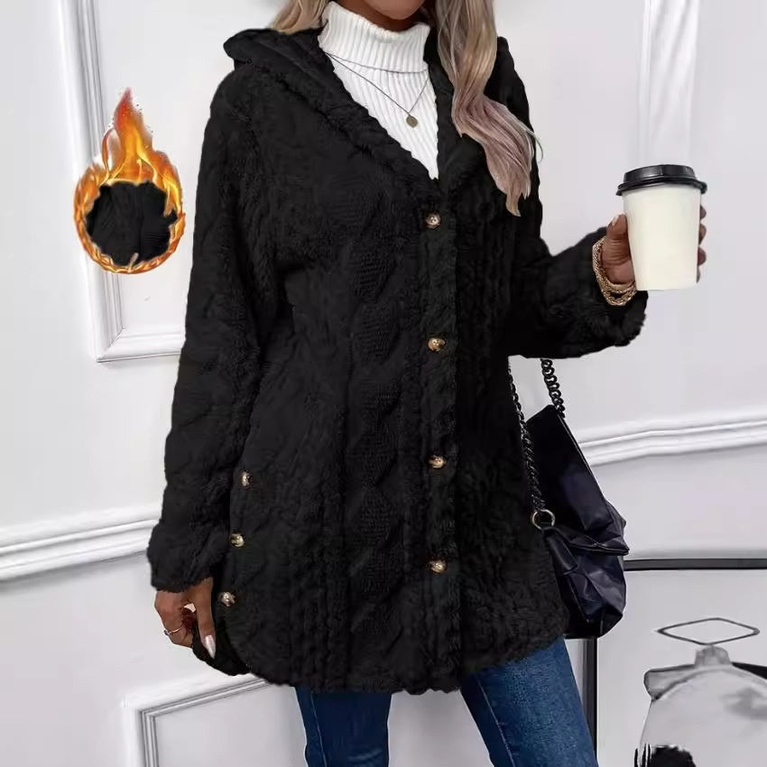Stilla | Hætte cardigan med knapper
