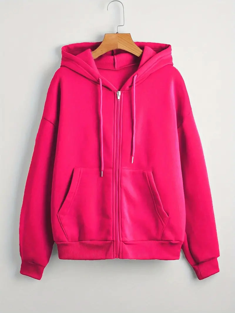 Stilla | Casual Hoodie Vest Med Lynlås