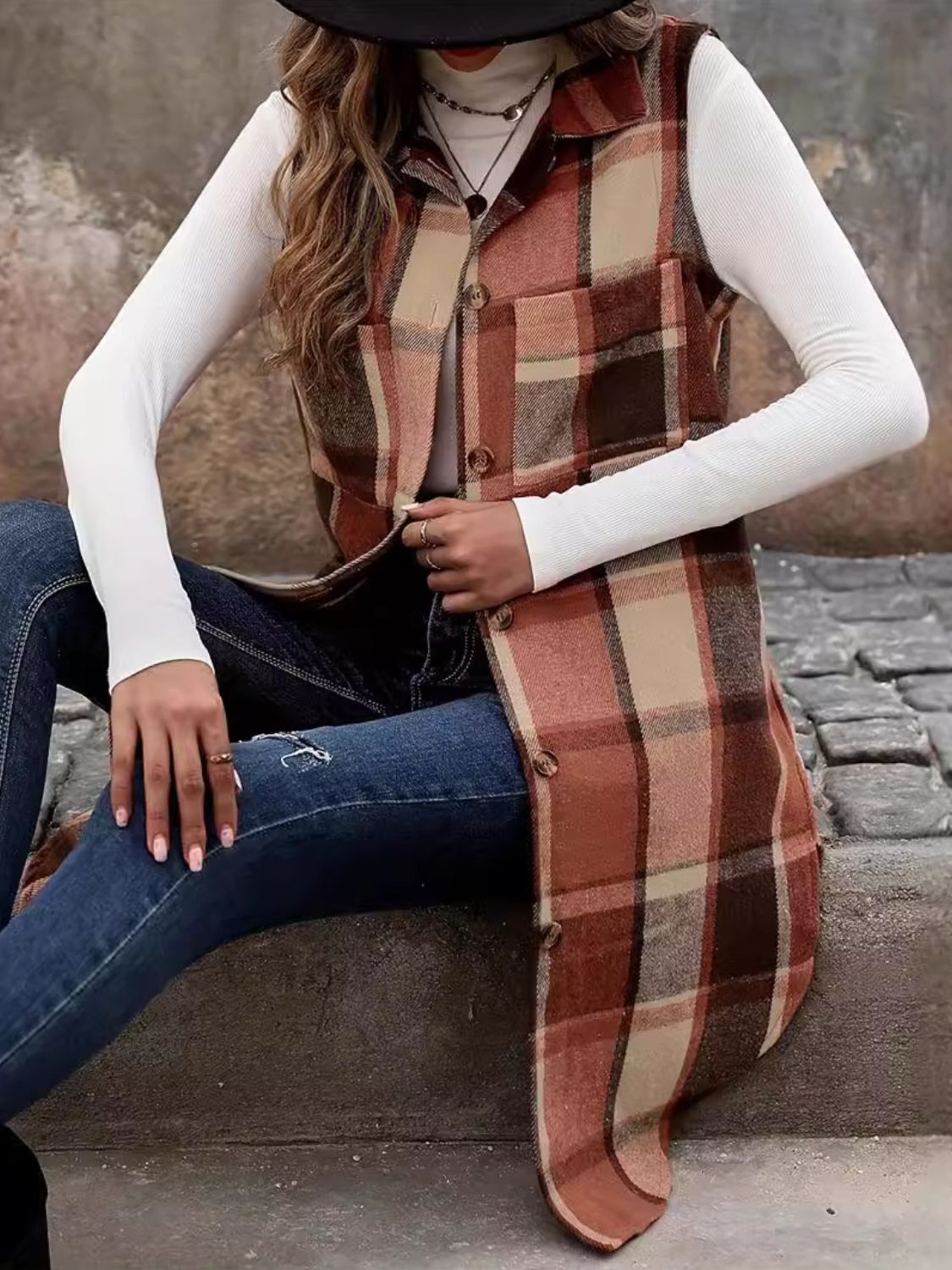 Stilla | Ternet Vest Med Knapper
