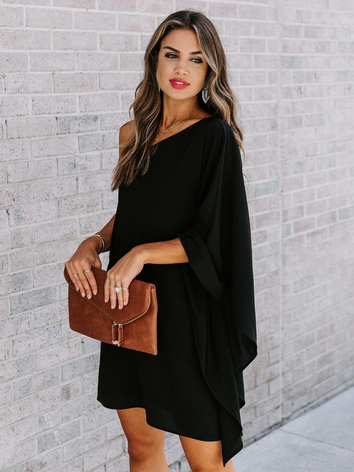 Stilla | Skulder Kimono Ærme Mini Kjole
