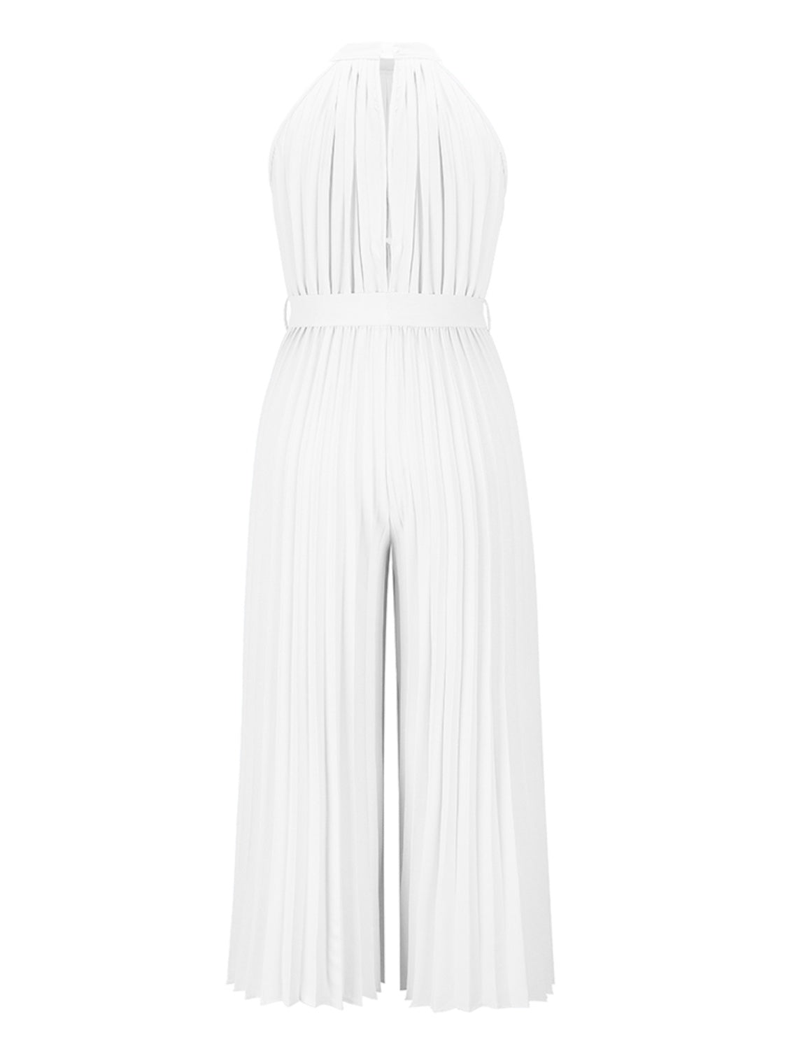 Stilla | Bundet Plisseret Ærmeløs Jumpsuit