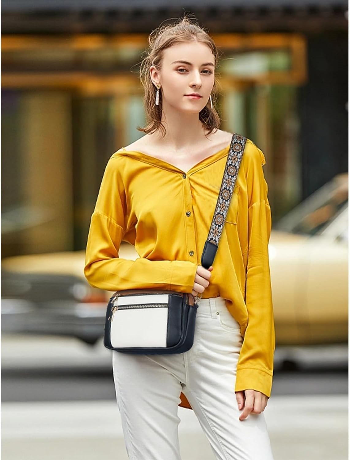 Stilla | Blumen Strop Crossbody Taske