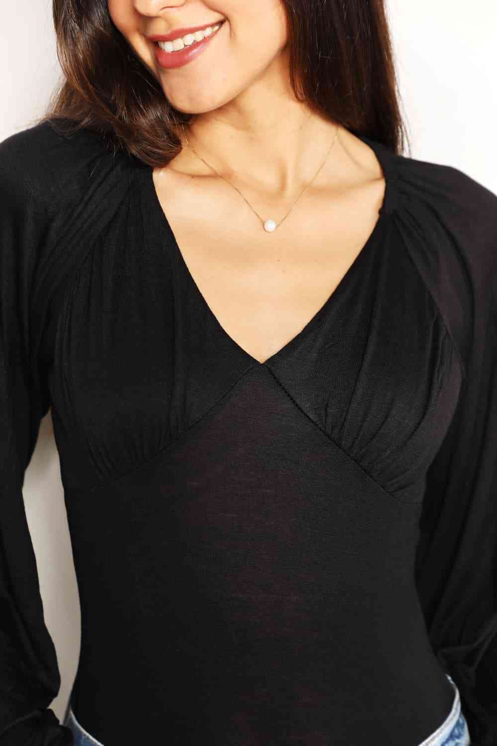 Stilla | Code Full Size V- Neck Bodysuit