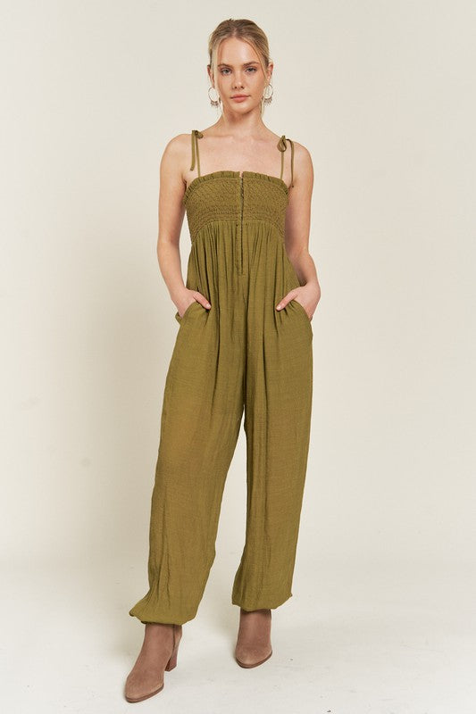 Stilla | Tie Strap Jumpsuit