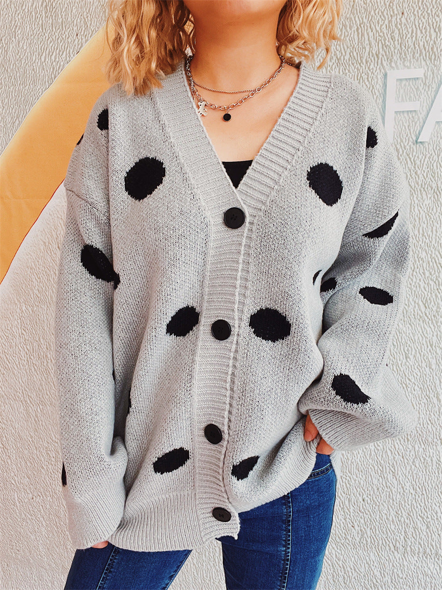 Stilla | Dot Button Up Cardigan