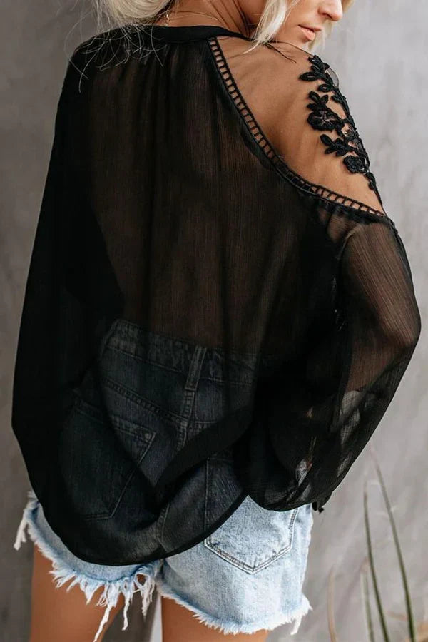 Stilla | Top Mesh med Blonder