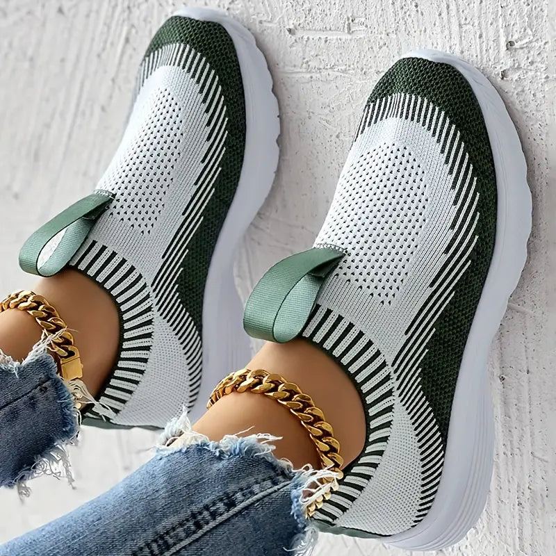 Stilla | Elegante Strik Sneakers Til Kvinder Model Claire Afslappet Og Stil