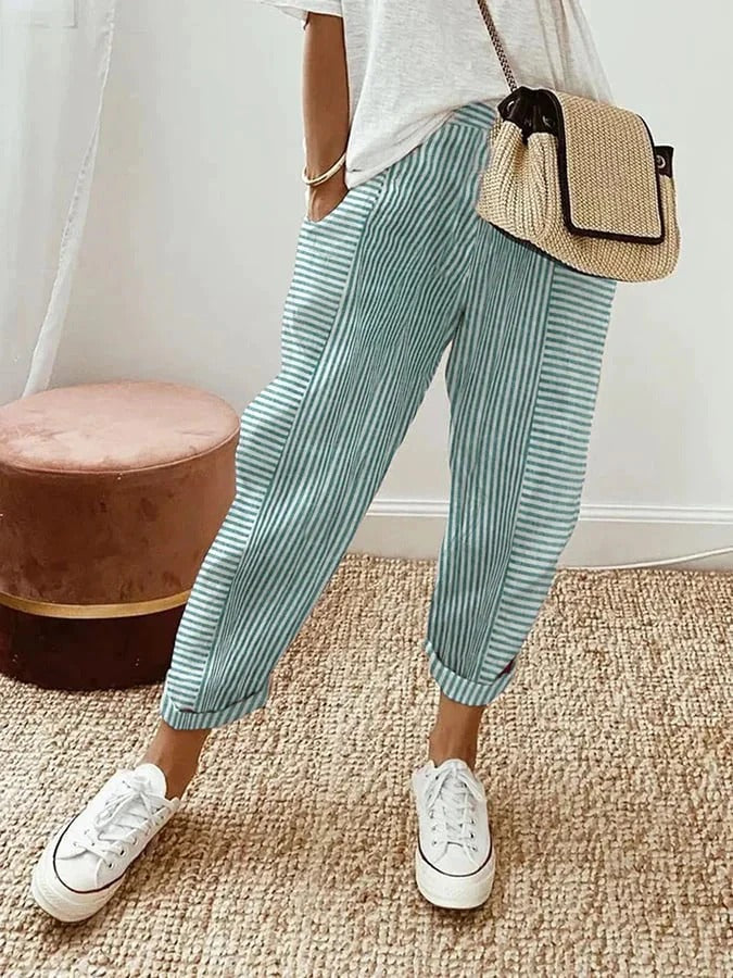 Stilla | Striped Cotton Pants