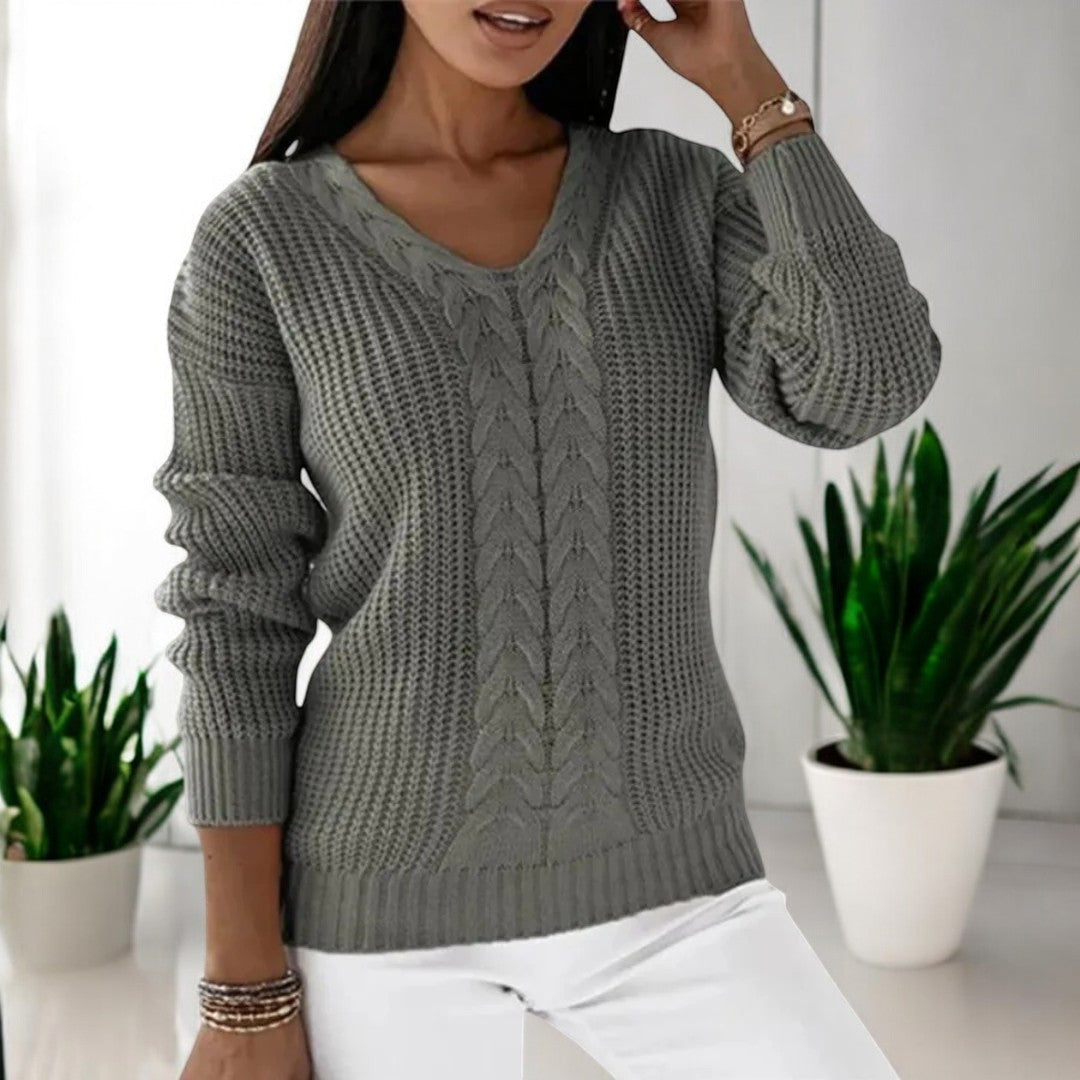 Stilla | Elegant Pullover Af Drejbart Strik