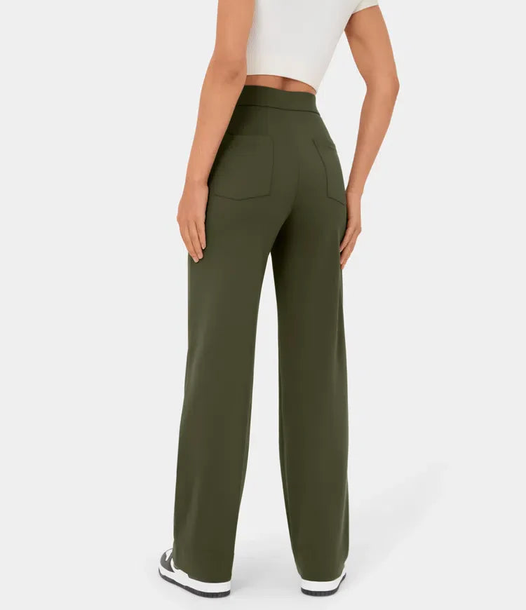 Stilla | Elastische Broek Met Hoge Taille