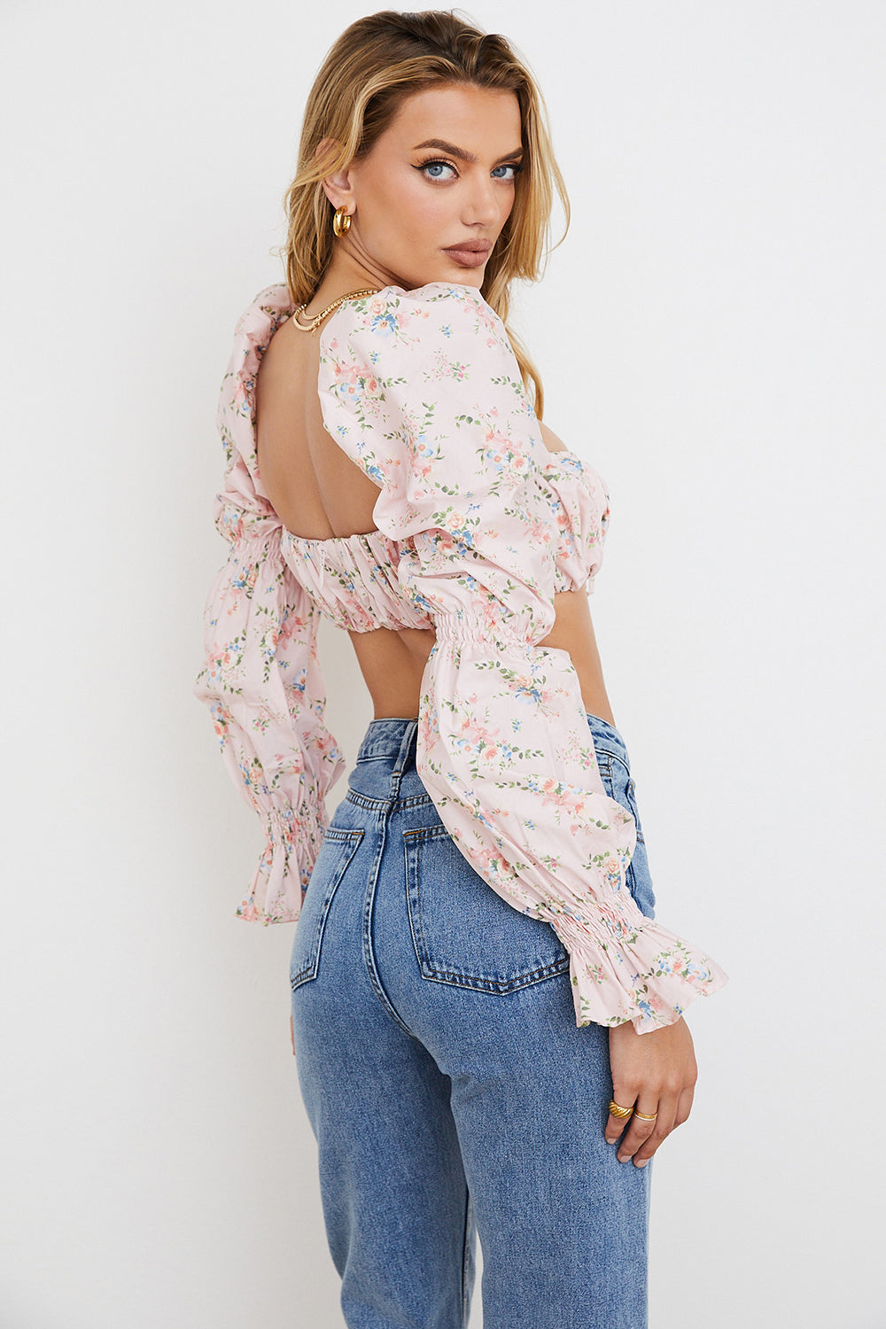 Stilla | Pink Blomstret Bralette Top