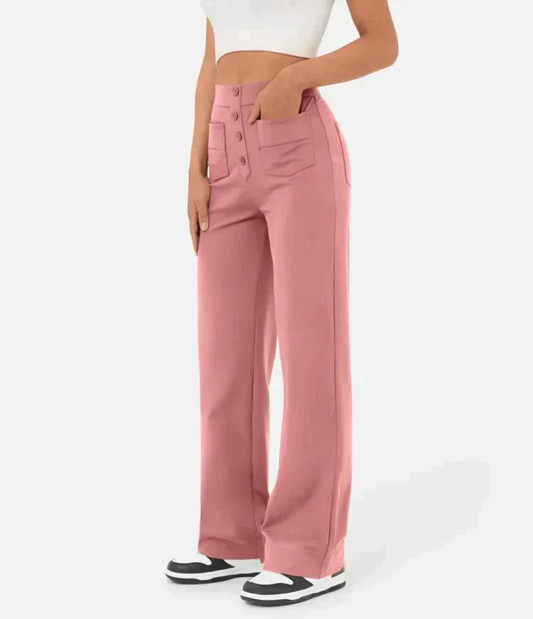 Stilla | Elastische Broek Met Hoge Taille