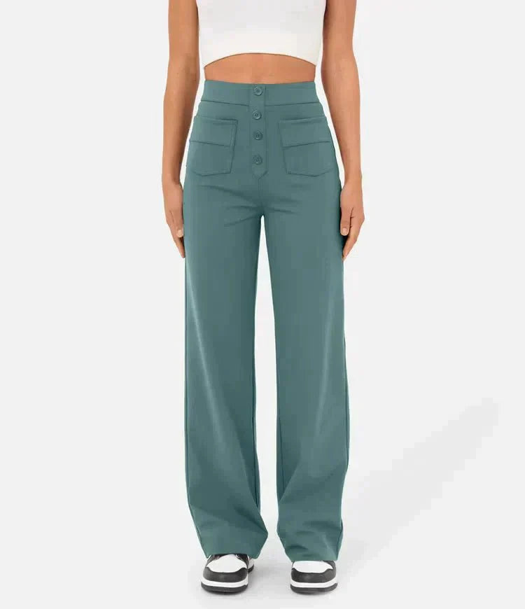 Stilla | Elastische Broek Met Hoge Taille