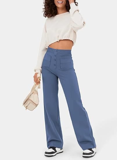 Stilla | Elastische Broek Met Hoge Taille