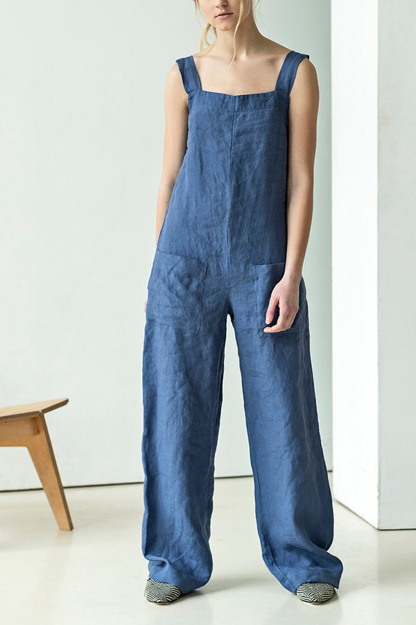 Stilla | Square Neck Lommer Dungarees Jumpsuits