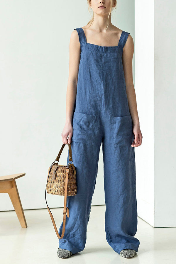 Stilla | Square Neck Lommer Dungarees Jumpsuits