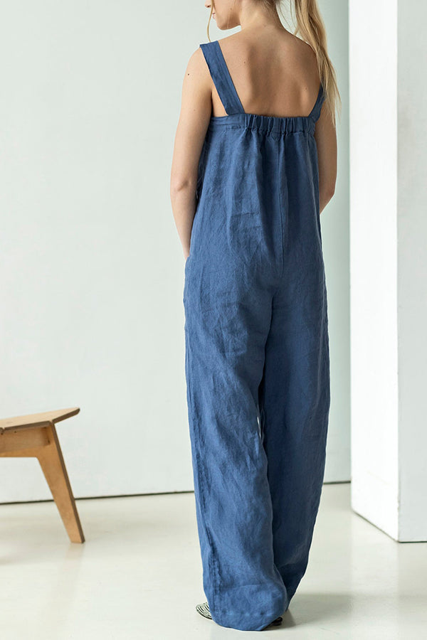 Stilla | Square Neck Lommer Dungarees Jumpsuits