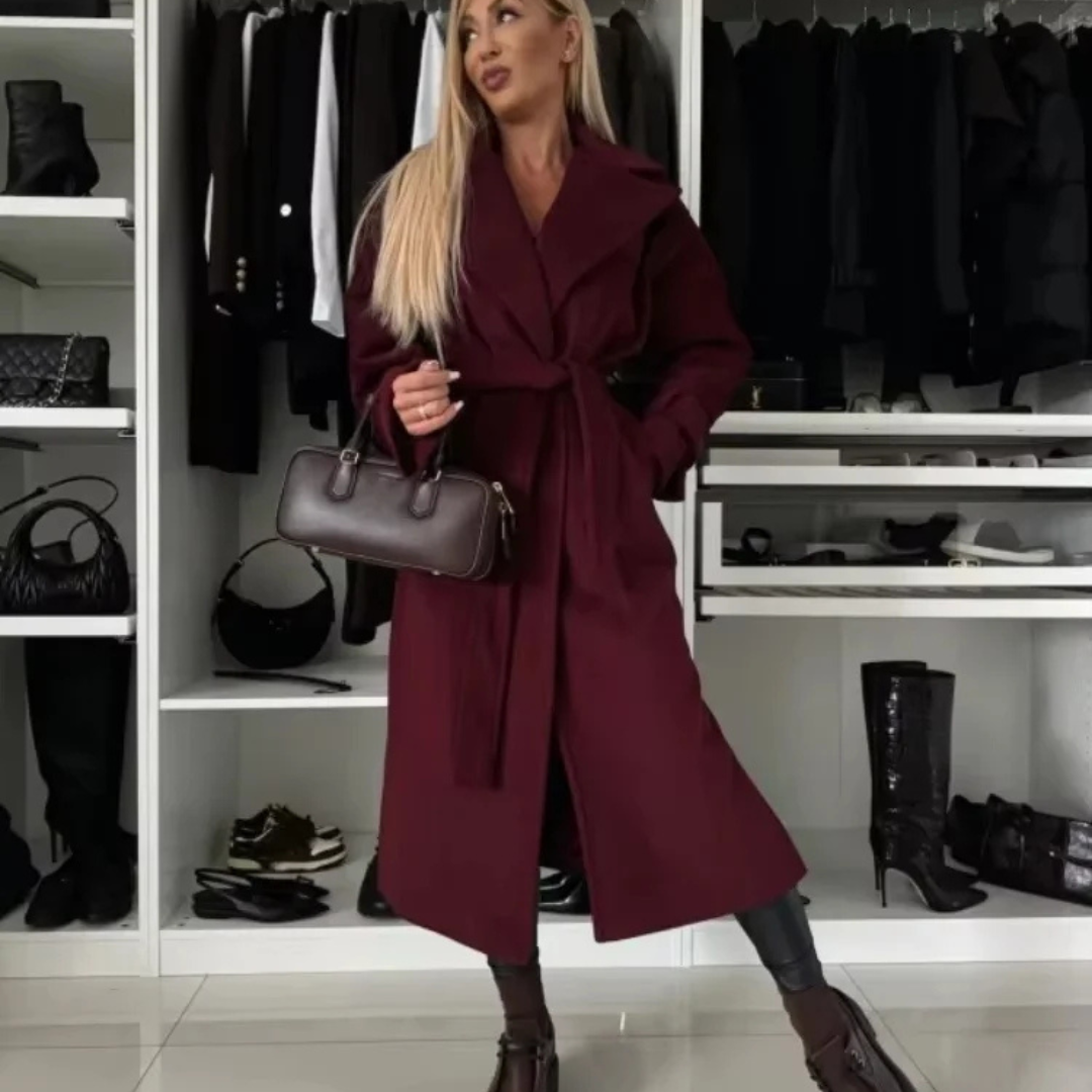Stilla | Bordeaux Trenchcoat Til Damer