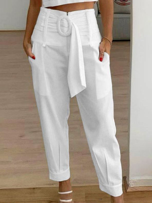 Stilla | Bukser Ensfarvet Cropped Bukser