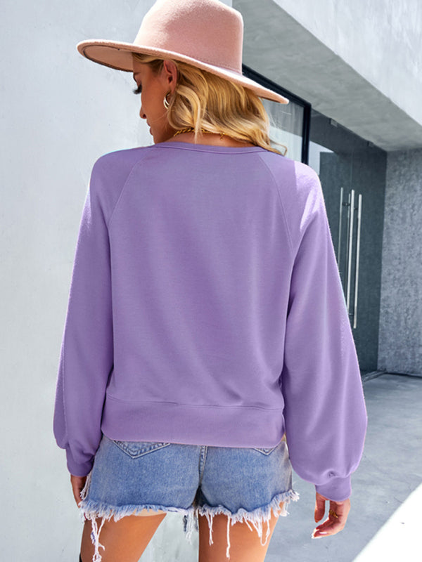 Stilla | Casual Loose Casual Solid Color Hoodie Lange Ærmer Toppe