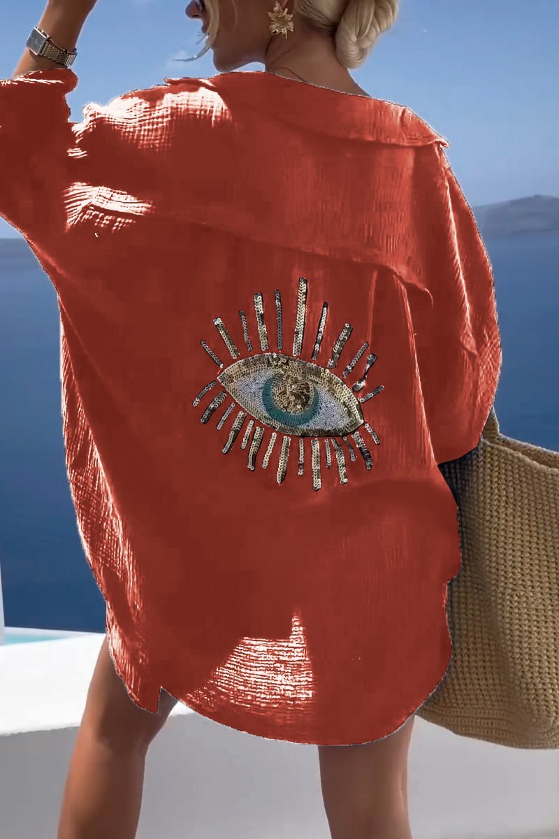 Stilla | Øjne Pailletter Shirt