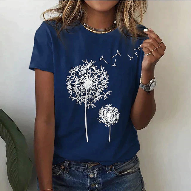 Stilla | Blød Bomulds Grafisk T-shirt Med Print