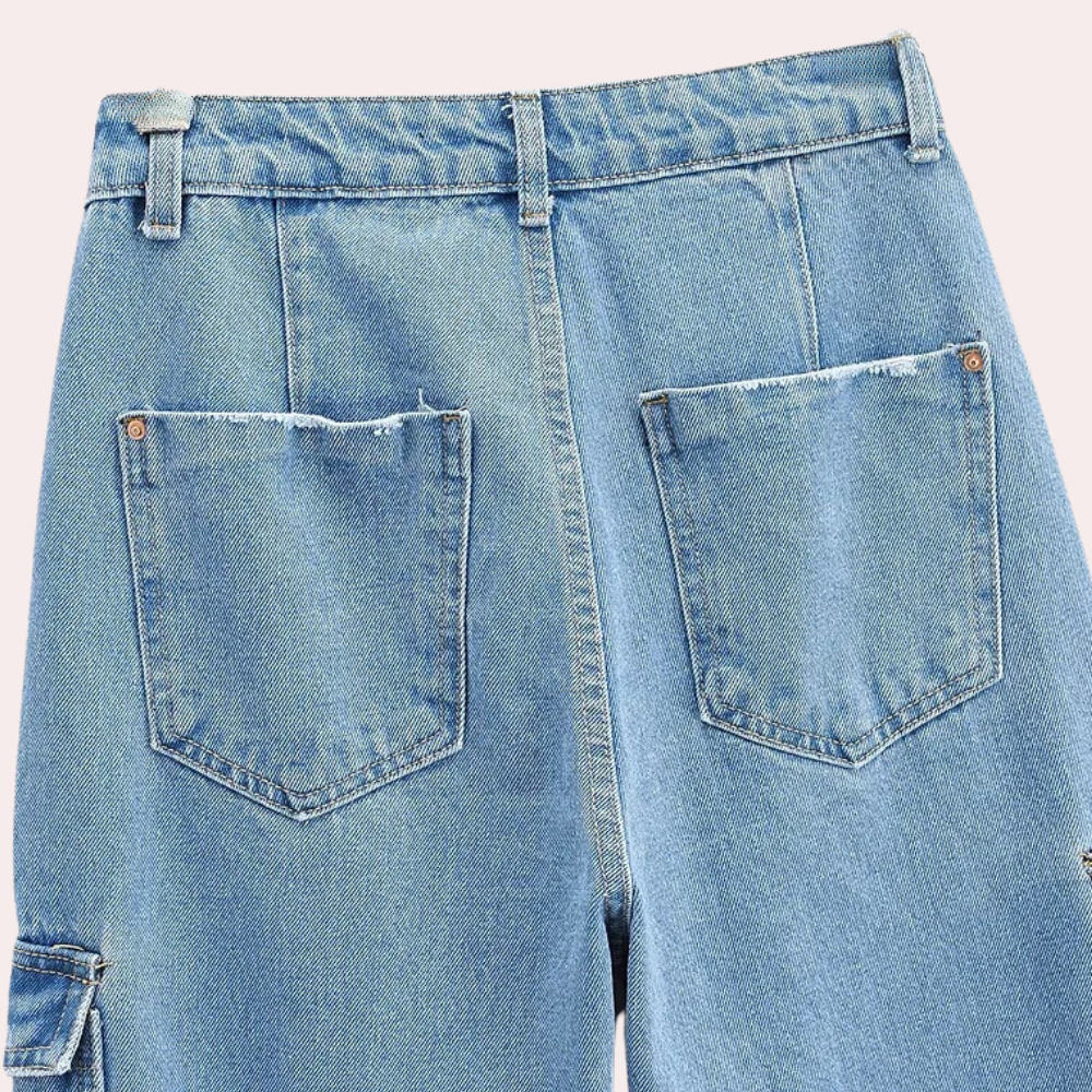 Stilla | Denim Cargo Bukser til Kvinder