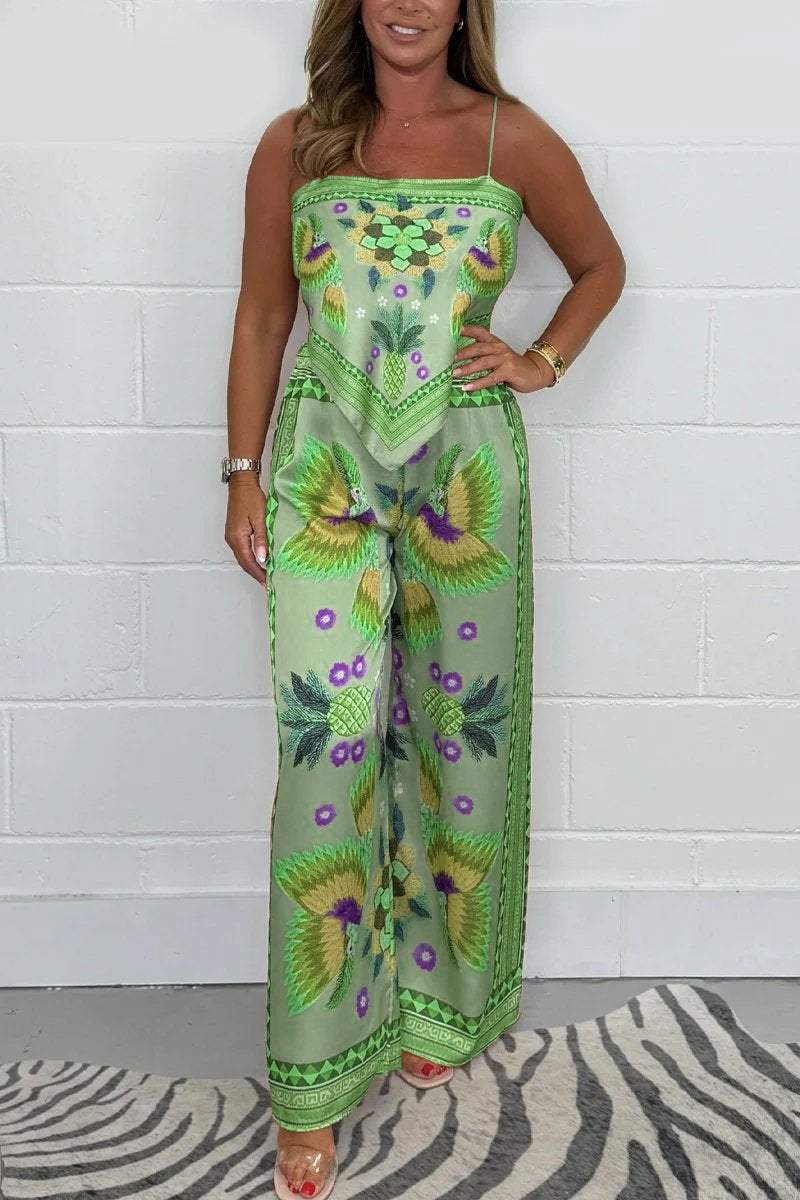 Stilla | Boho Jumpsuit Med Bred Skæring