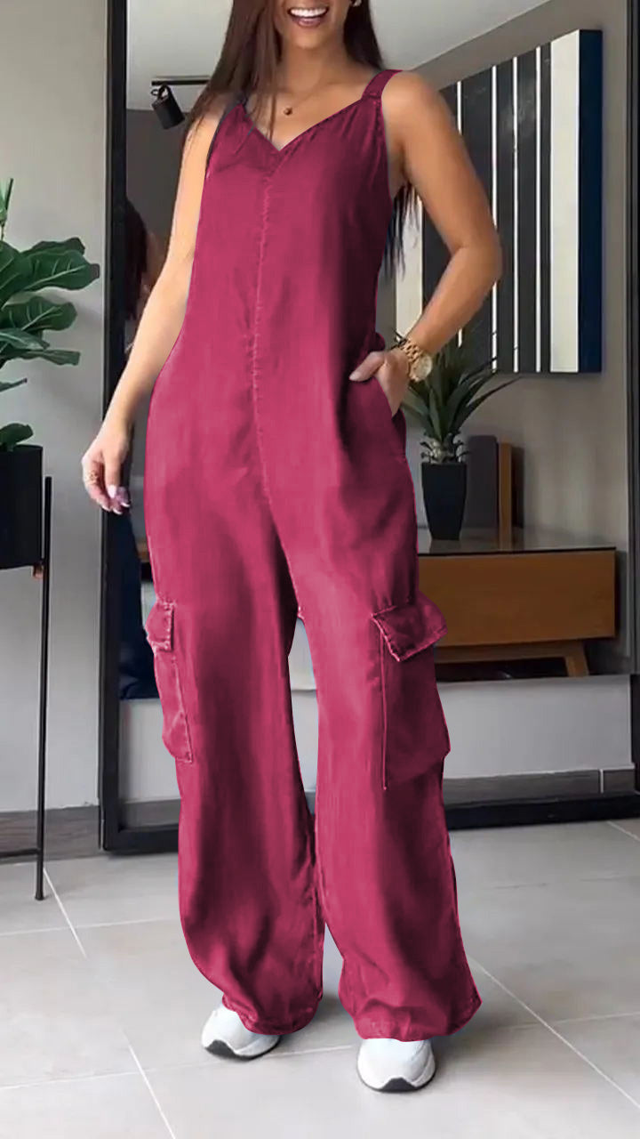 Stilla | Sporty Jeans Overalls Uden Ærmer Til Damer
