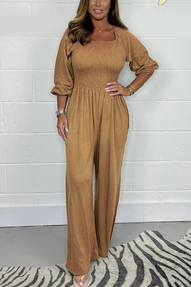 Stilla | Ensfarvet Jumpsuit Elegant