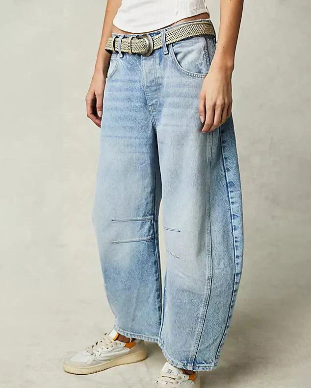 Stilla | Mid-Rise Barrel Jeans til Kvinder