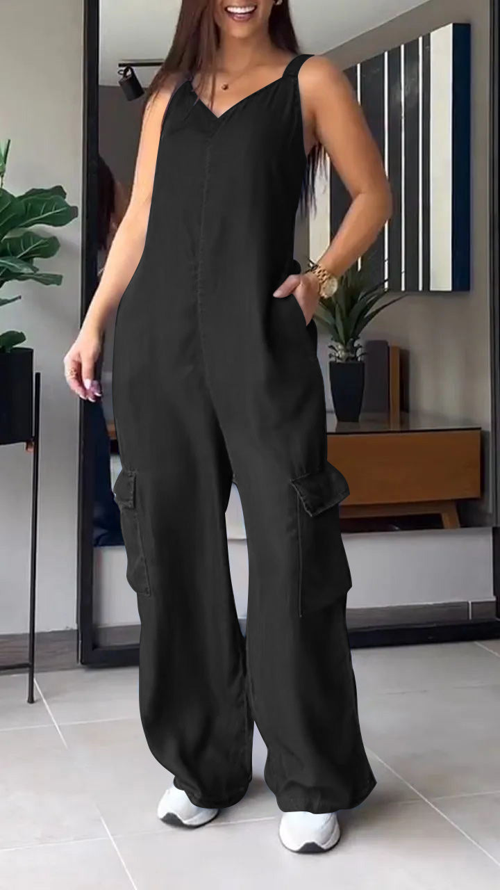 Stilla | Sporty Jeans Overalls Uden Ærmer Til Damer