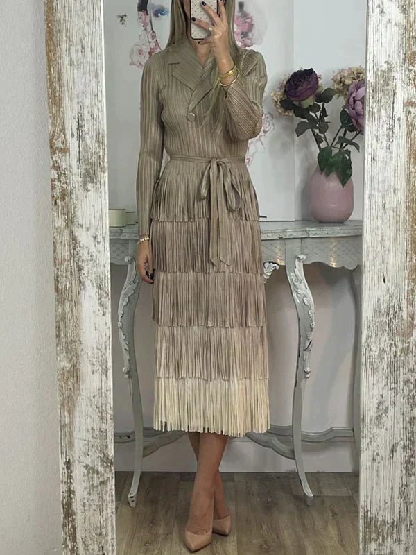 Stilla | Blondekjole Med Gradient Farver
