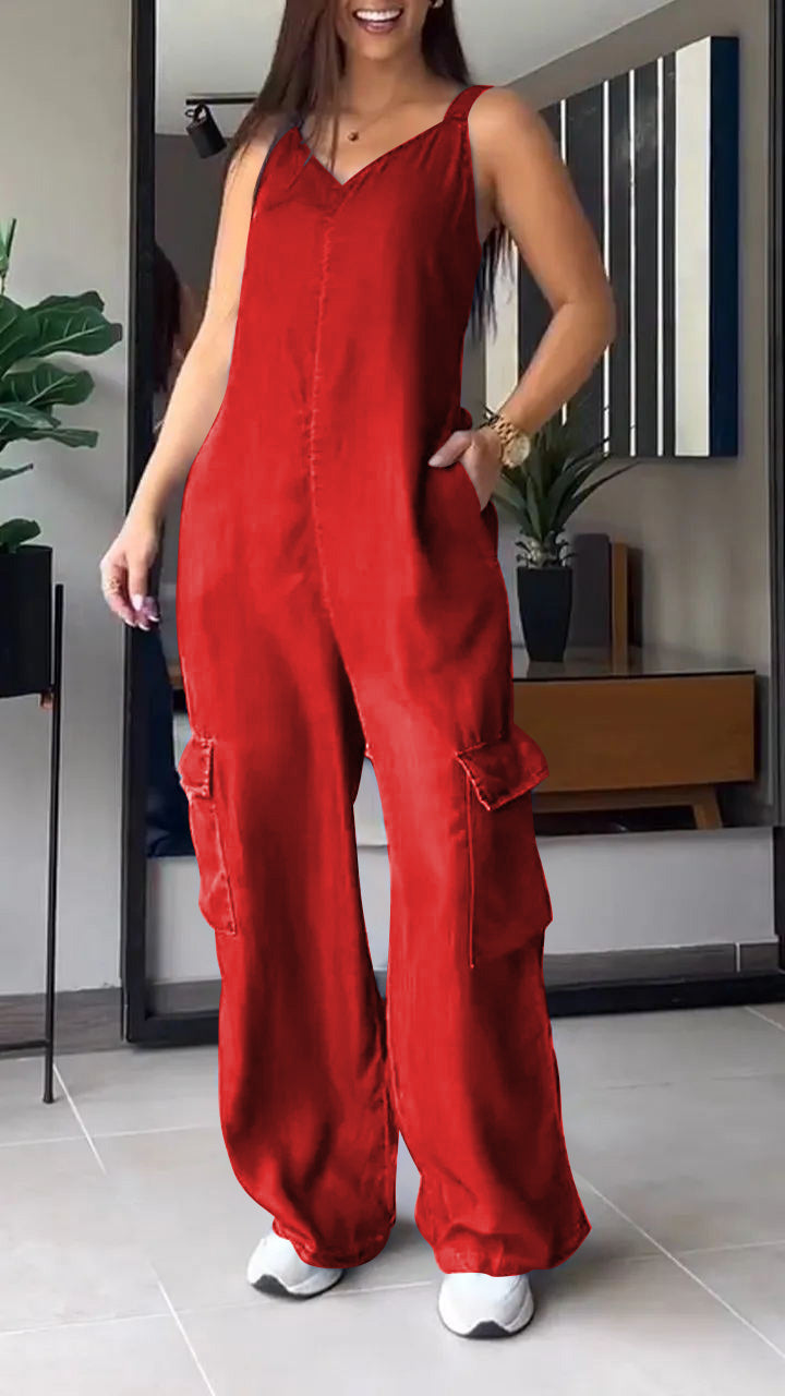 Stilla | Sporty Jeans Overalls Uden Ærmer Til Damer