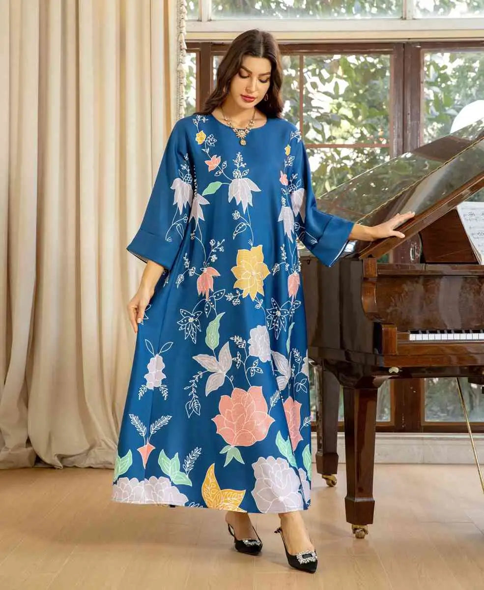 Stilla | Eid Kjole Hotfix Rhinsten Perler Kaftan Kjole