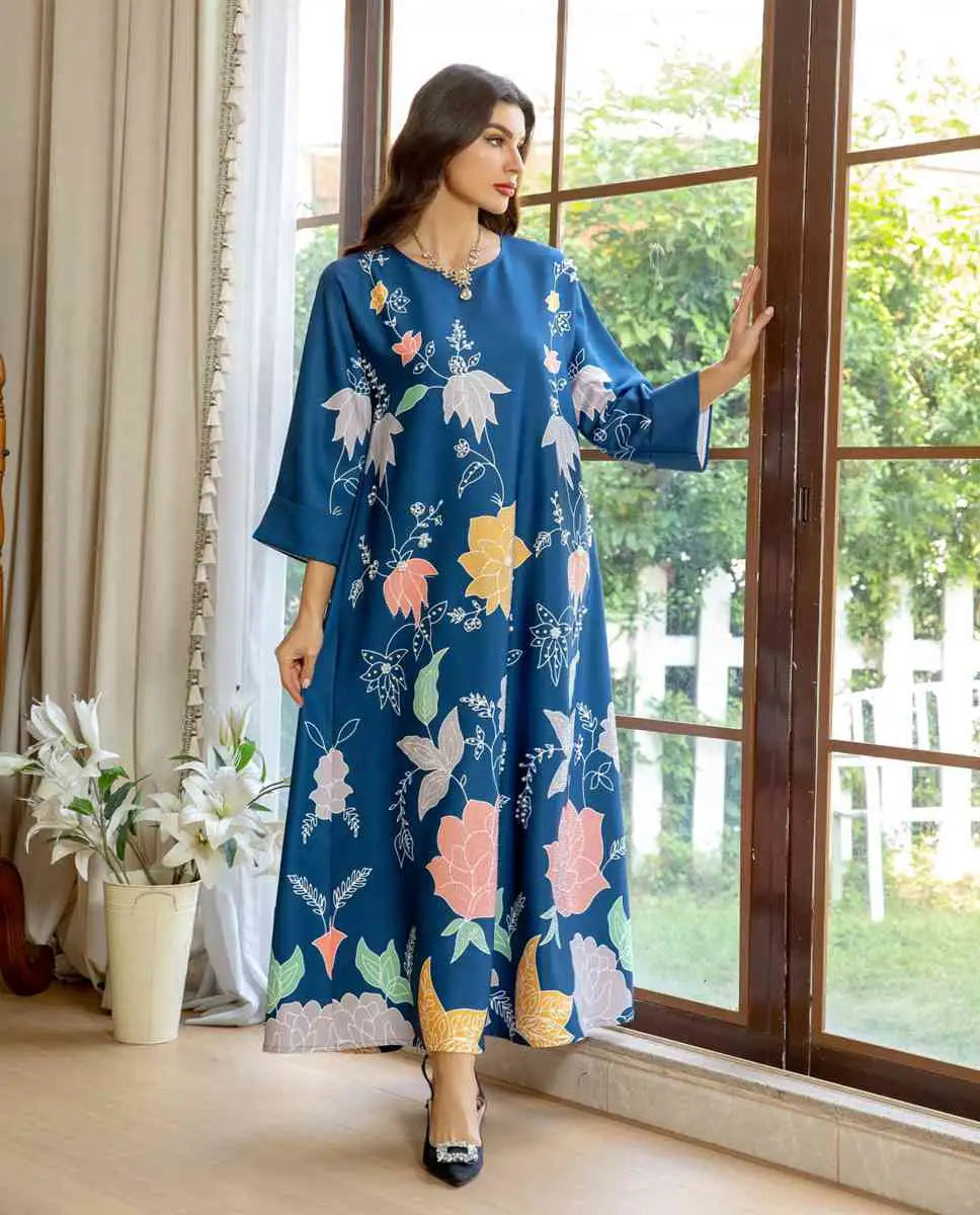 Stilla | Eid Kjole Hotfix Rhinsten Perler Kaftan Kjole