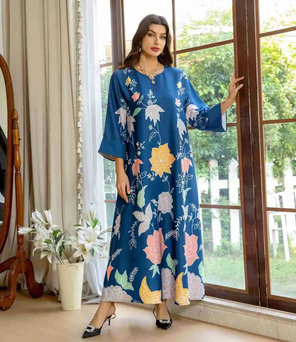 Stilla | Eid Kjole Hotfix Rhinsten Perler Kaftan Kjole