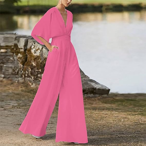 Stilla | Elegant V-udskæring Jumpsuit
