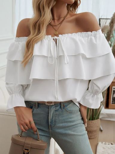 Stilla | Off-The-Shoulder Flæse Top