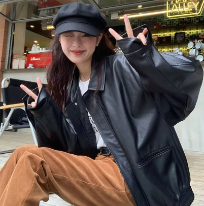 Stilla | Dame Streetwear Læderjakke