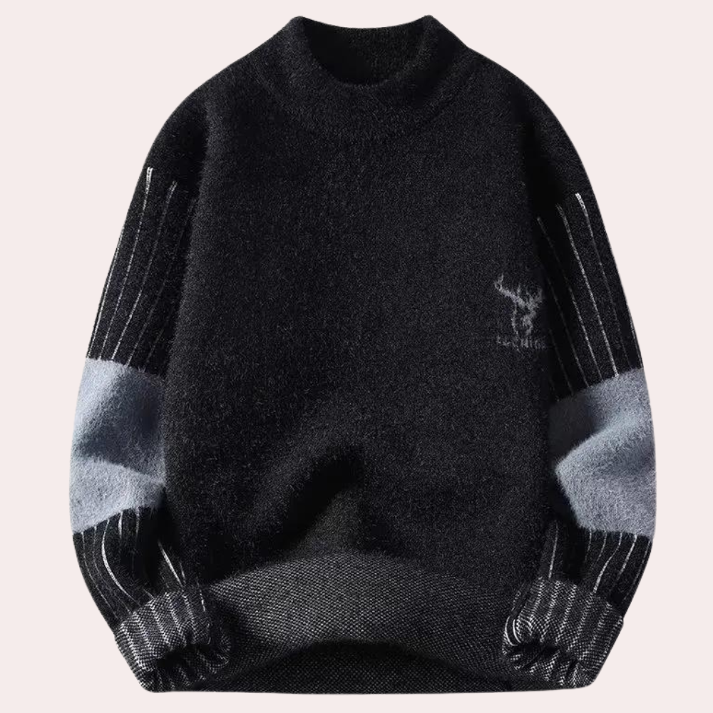 Stilla | Stilfuld Varm Strikket Sweatshirt til Mænd