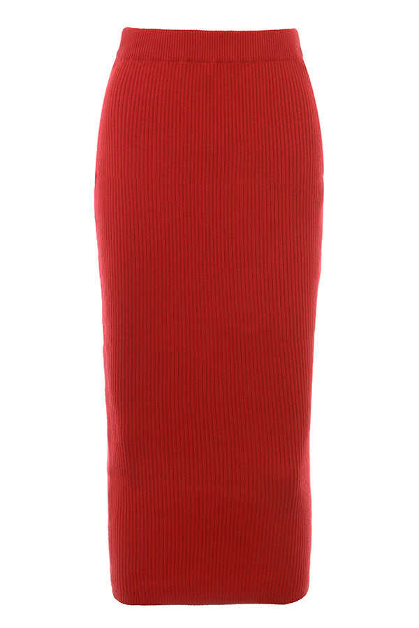 Stilla | Scarlet Rød Cashmere Mix Trøje Med Sløjfe