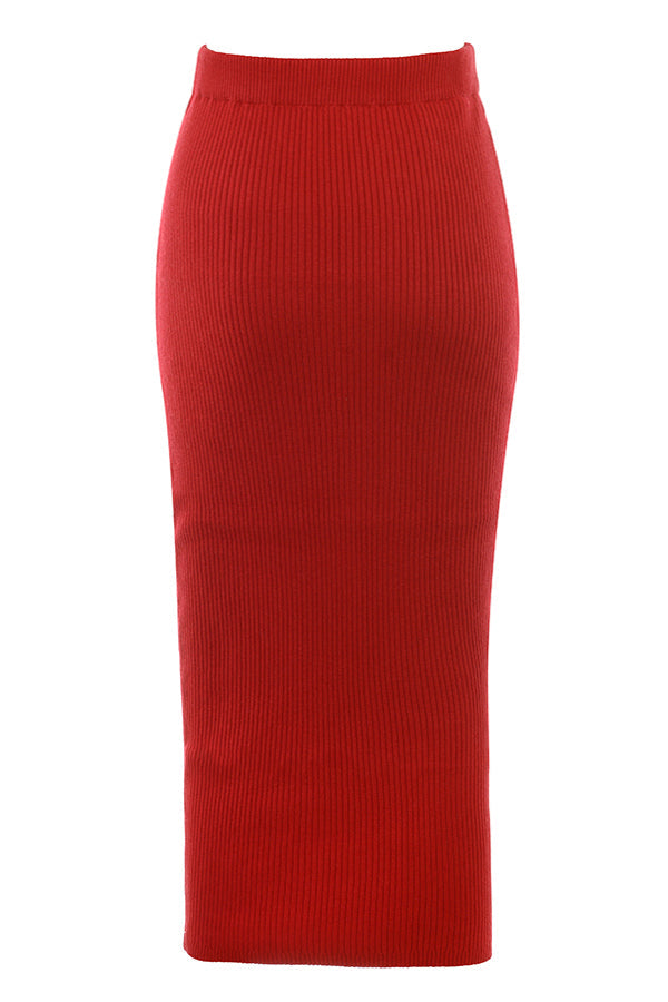 Stilla | Scarlet Rød Cashmere Mix Trøje Med Sløjfe
